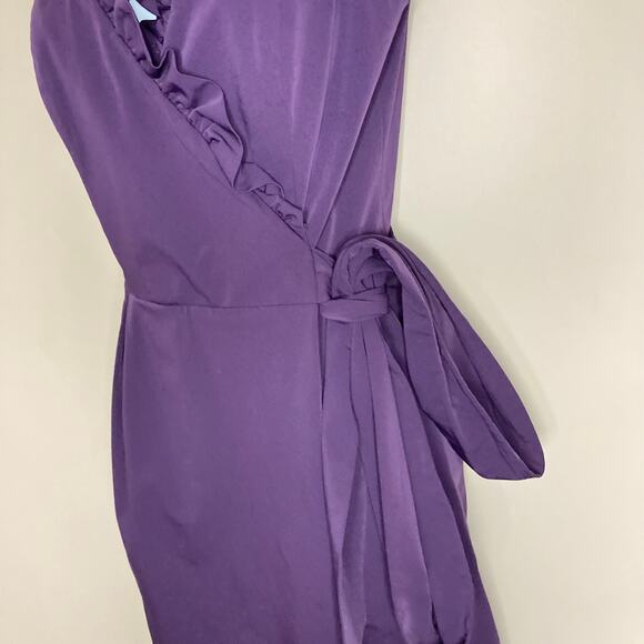 Diane Von Furstenberg Wrap Dress Size 4 DVF Hampton Sleeveless Ruffle V Neckline - Picture 12 of 16